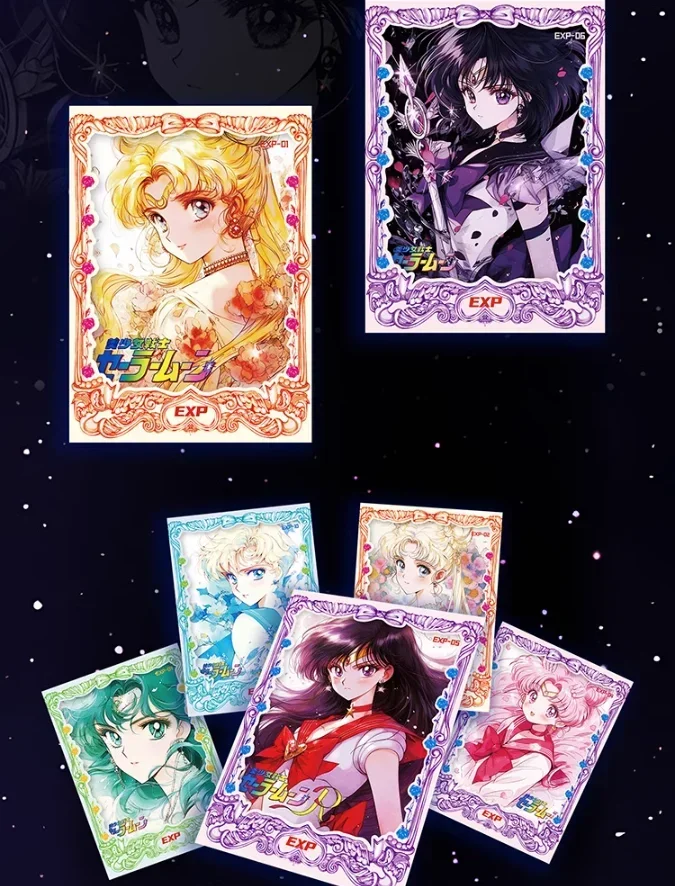 MOONCARD VOL.2 Sailor Moon Cards Anime Collection Cards Mistery Box Gry planszowe Halloween Zabawki Prezenty urodzinowe dla chłopców i dziewczynek