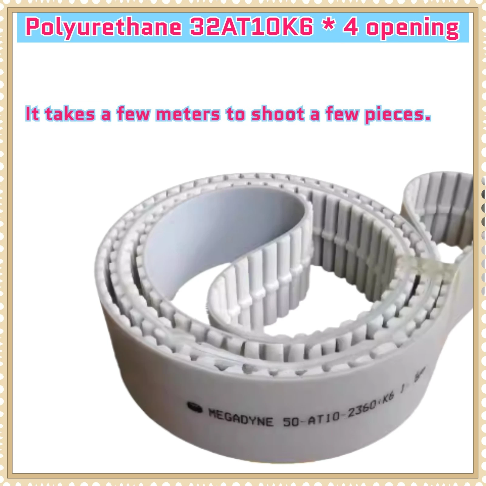 Polyurethane open timing belt 3M5M8M14MXLXHT5AT10S3MS8M2 32AT10K6 * 4 steel wire PU elevator door machine belt