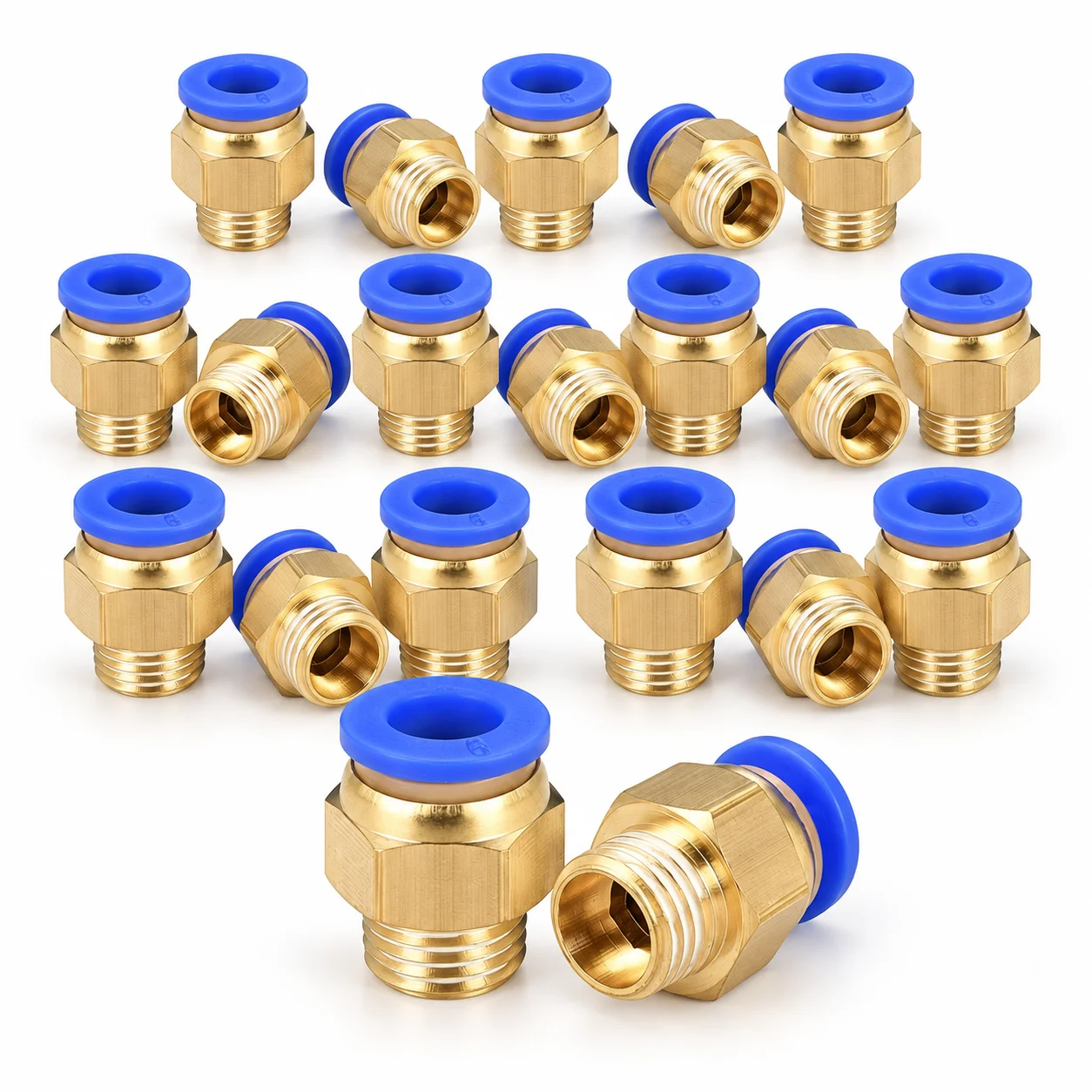 2/5PCS external thread hose joint pipe quick connector PC6-4mm 6mm 8mm 12mm thread 1/8 