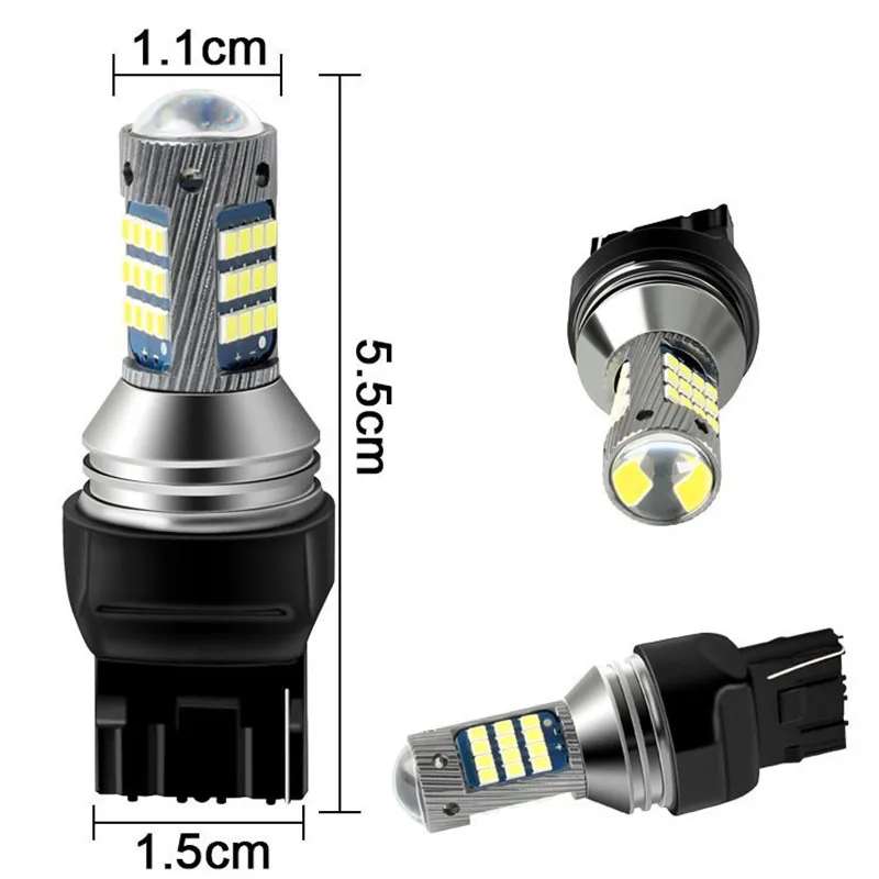 LED Turn Signal Bulbs Canbus 1156 BA15S P21W 1157 BAY15D P21/5W 7440 7443 T20 2016/42SMD for Car Rear Brake Lamps Reverse Lights