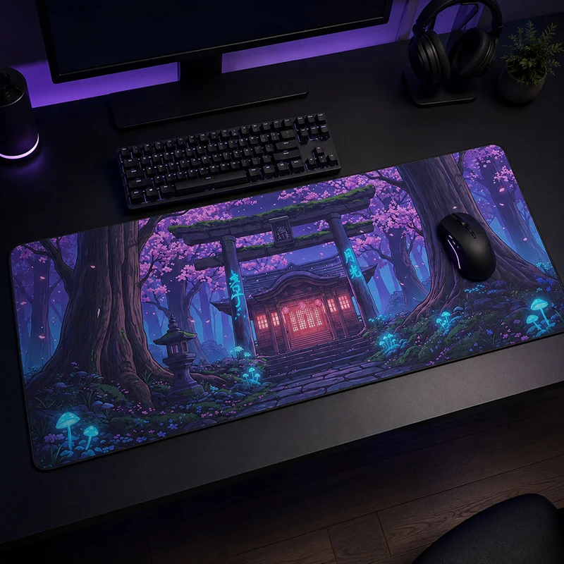 Mouse Pad Gaming Purple Magic Forest XL Home HD Mousepad XXL Mouse Mat Office Soft Natural Rubber Carpet Mice Pad Table Mat