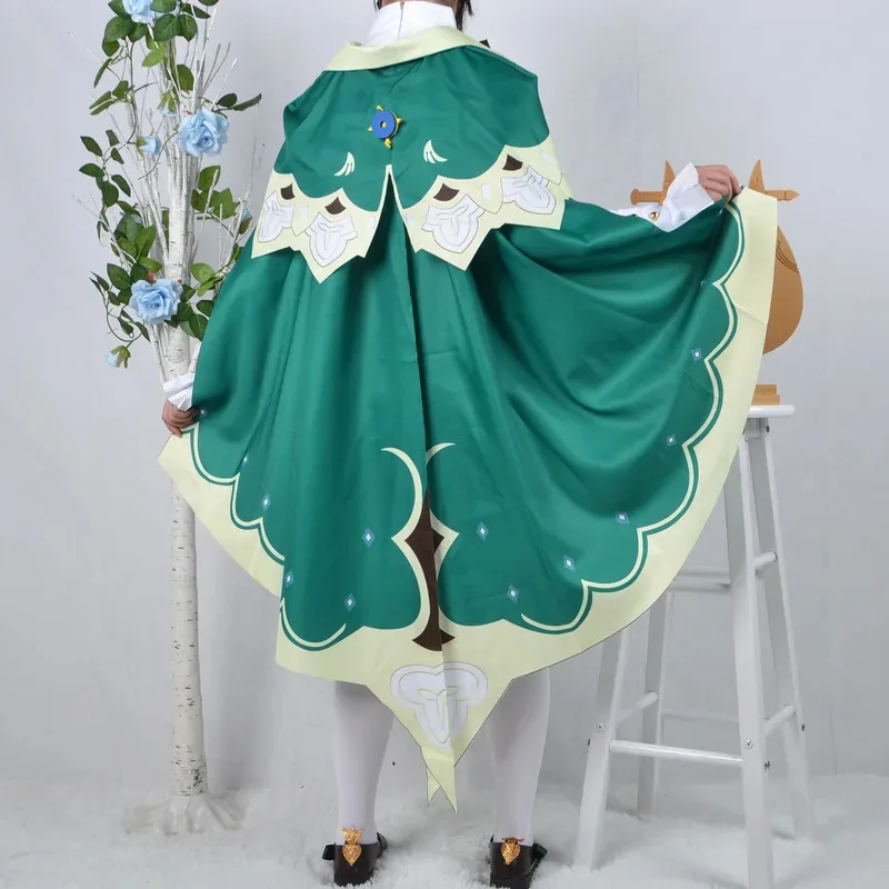 CyVenti Cosplay Costume Game Genshin Impact Cosplay Twenty Venti Shorts Wig Cloak Uniform Halloween Carnival Costumes for Women