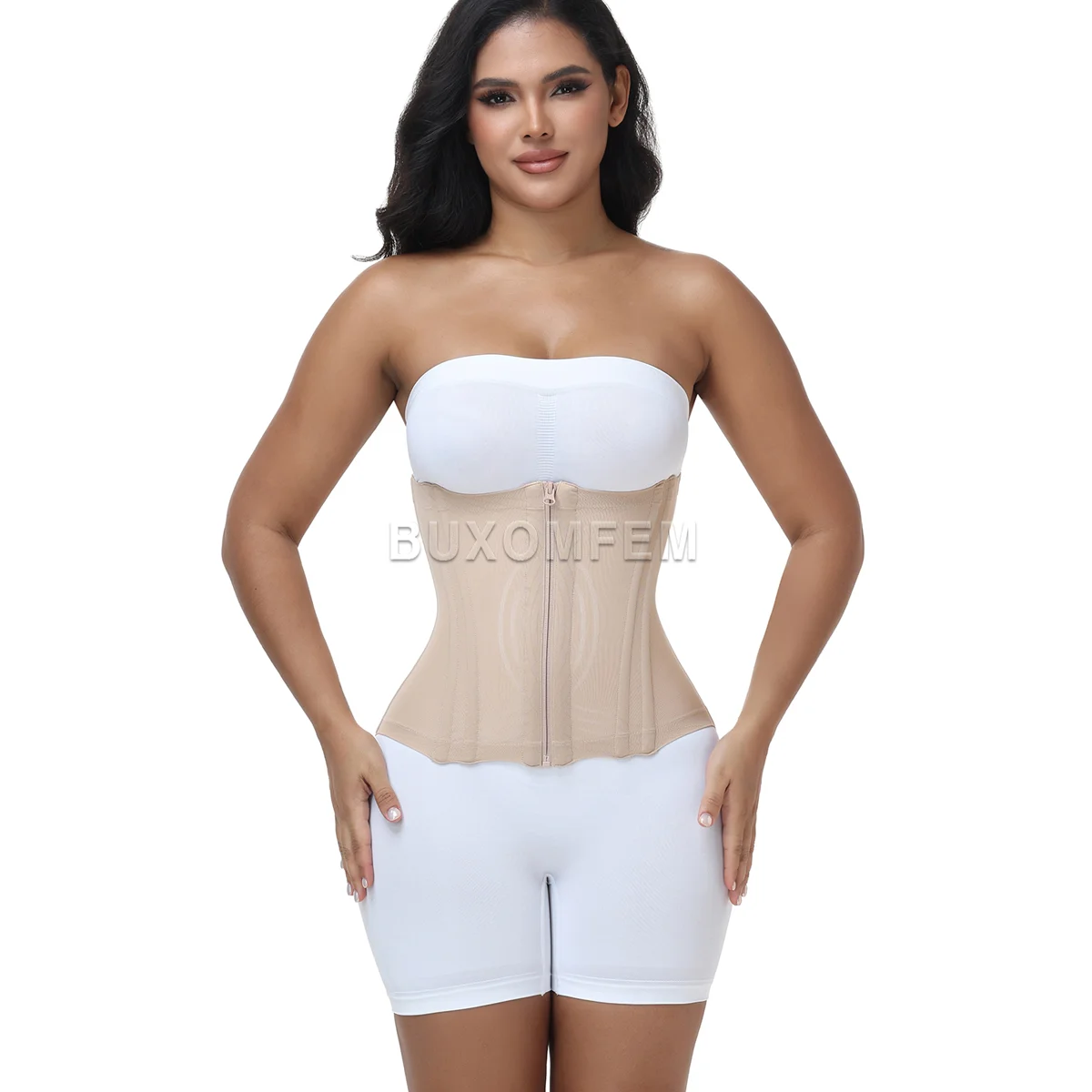 Women's Tight Front-Zipper Colombian Waist Cincher Ladies Tummy Control Girdle Body Shaper New Slimming Body Wrap Waist Trainer