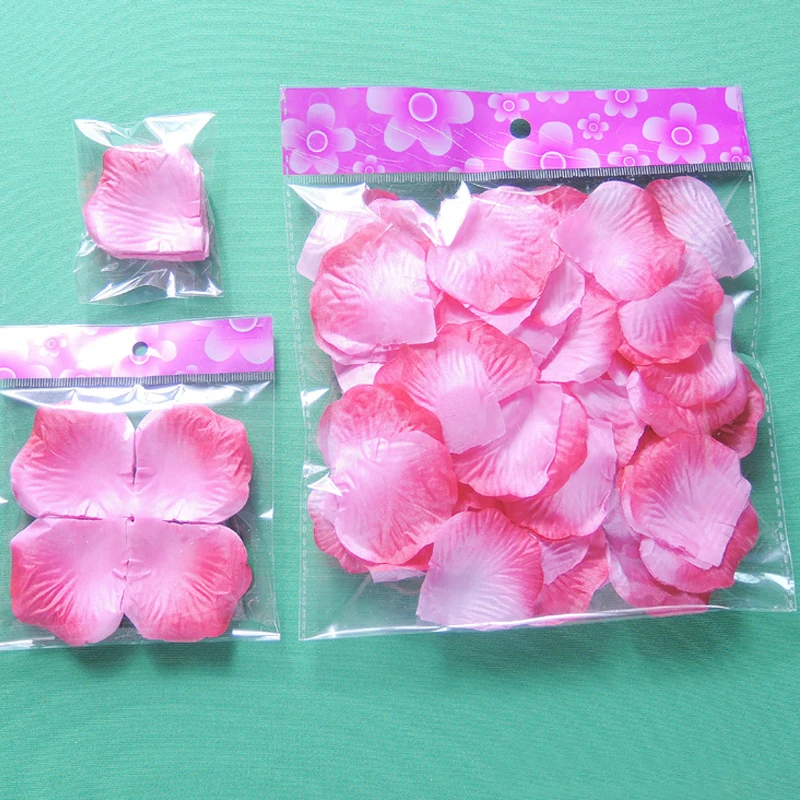 Colorful Rose Petal Artificial Romantic Silk Rose Leaves Wedding Party Decoration Flower Petal Favor Event Table Decor Supplies