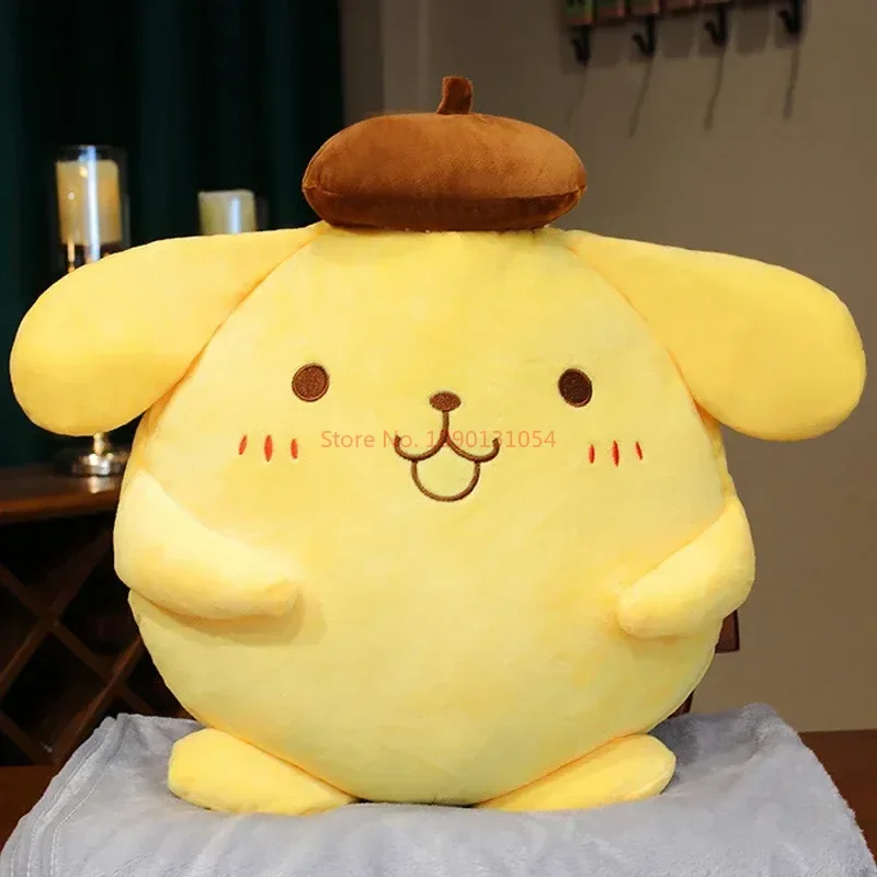 Jouets en peluche Sanurgente Pom Pom Purin pour enfants, peluche super douce, joli oreiller, grande taille, décoration de chambre beurre, cadeau, 40-50cm