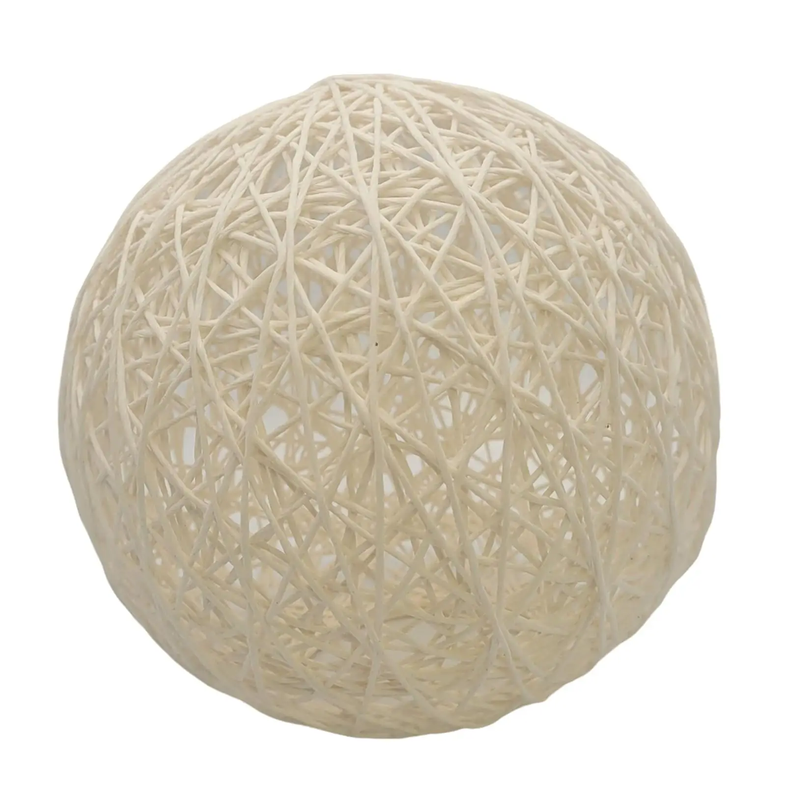 Handwoven Woven Ball Lampshade Rustic Pendant Light Shade Fixture for Kitchen Dining Room Hanging Lamp