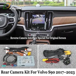 For Volvo S90 2017~2023 Original Screen No coding HD Night Vision Parking aid Rear Reverse Camera & Video Decoding Interface Kit