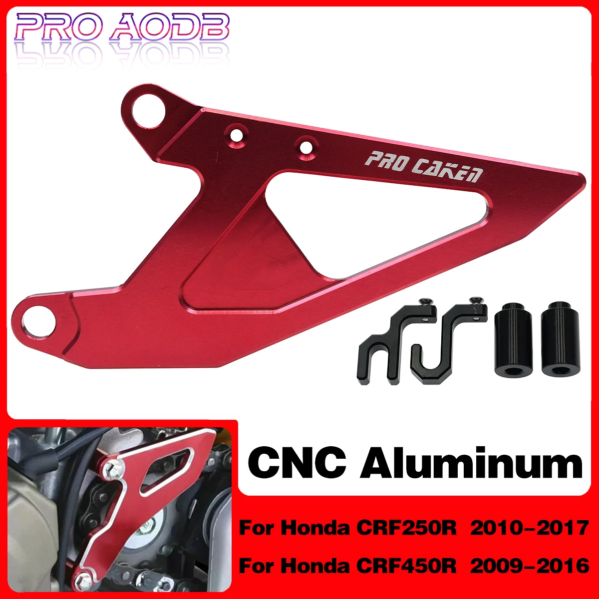 

Motocross CNC Front Chain Protector Sprocket Guards Cover For Honda CRF250R CRF450R CRF 250R 450R 2009 2010-2017 MX Dirt Bike