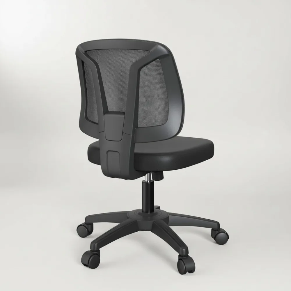 

Эргономичное офисное кресло без подлокотников с поясничной опорой и регулируемыми колесами для домашнего обучения и учебы