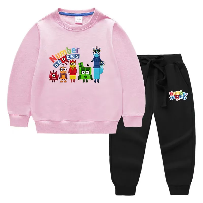 Autumn Baby Boy Clothes Cartoon Printed T-shirts and Pants 2 Pieces Set Children Girls Casual Top Bottom Outfits Tracksuits