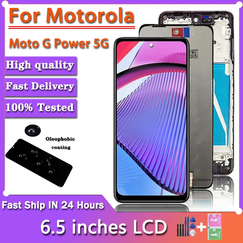 

6,5 "Новый G Power 2023 дисплей для Motorola Moto G Power 5G ЖК-дисплей сенсорный экран панель дигитайзер в сборе запасные части