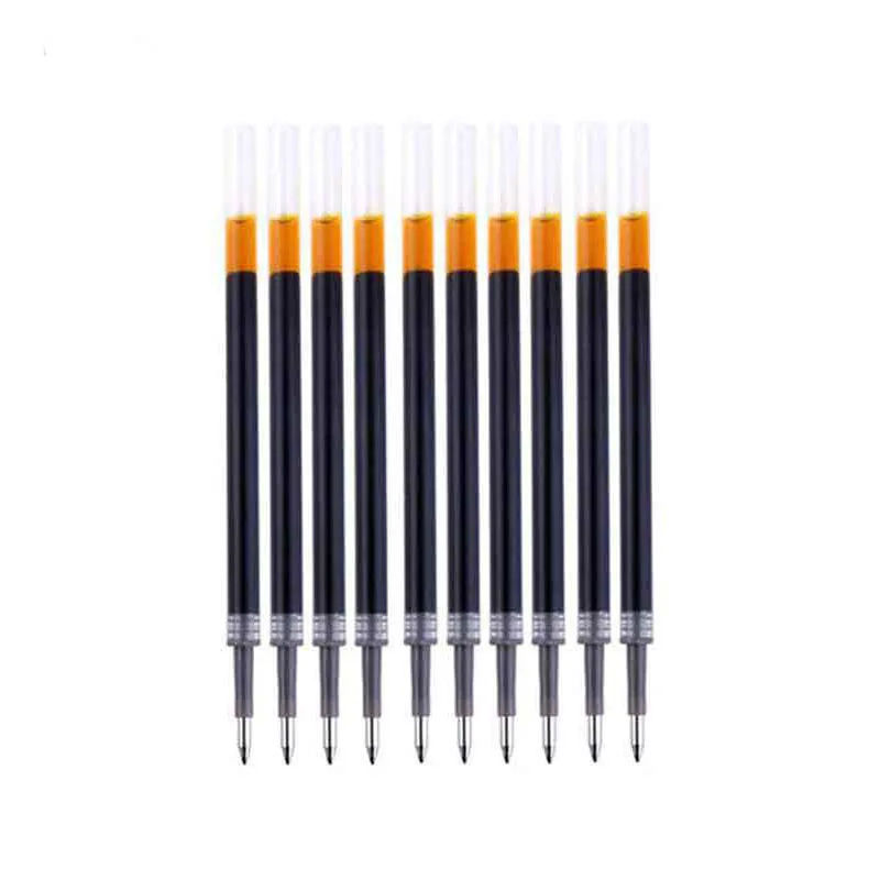 50Pcs/set 11cm Press Type Gel Pen Refill 0.45mm Thick Diameter Red Blue Black Refill 0.5mm Tip Student Writing Stationery K35