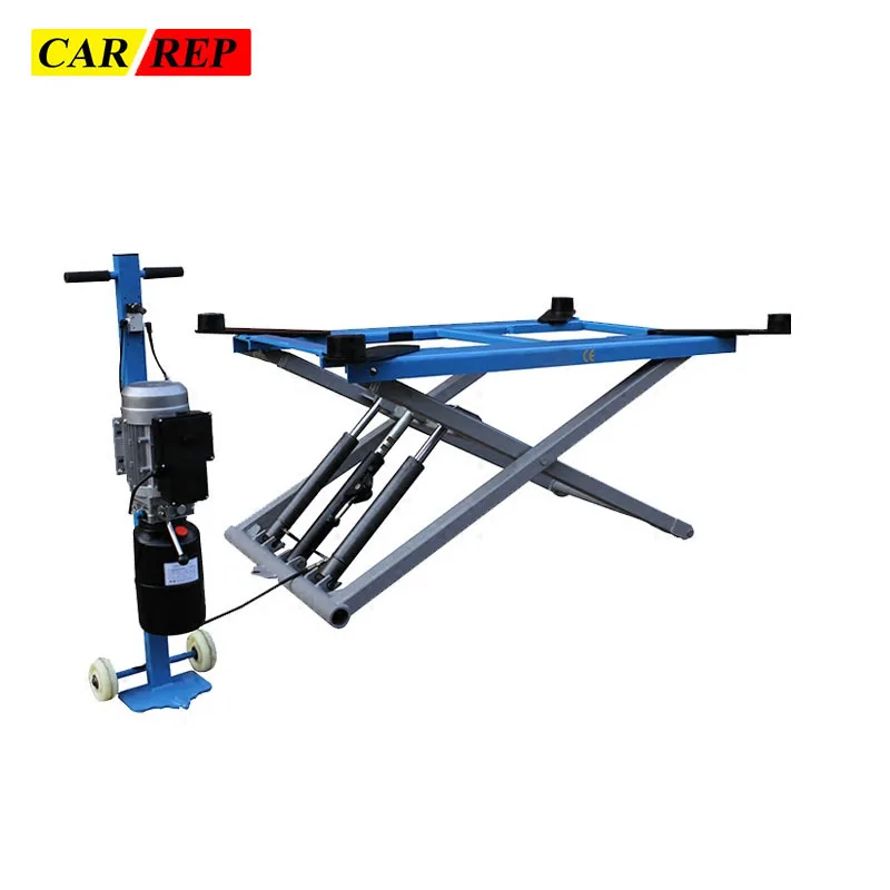 1.2m Height Mobile Lifting Machine New Type Double Cylinder Portable Automobile Lifting Table Car Repair Lifter Jack