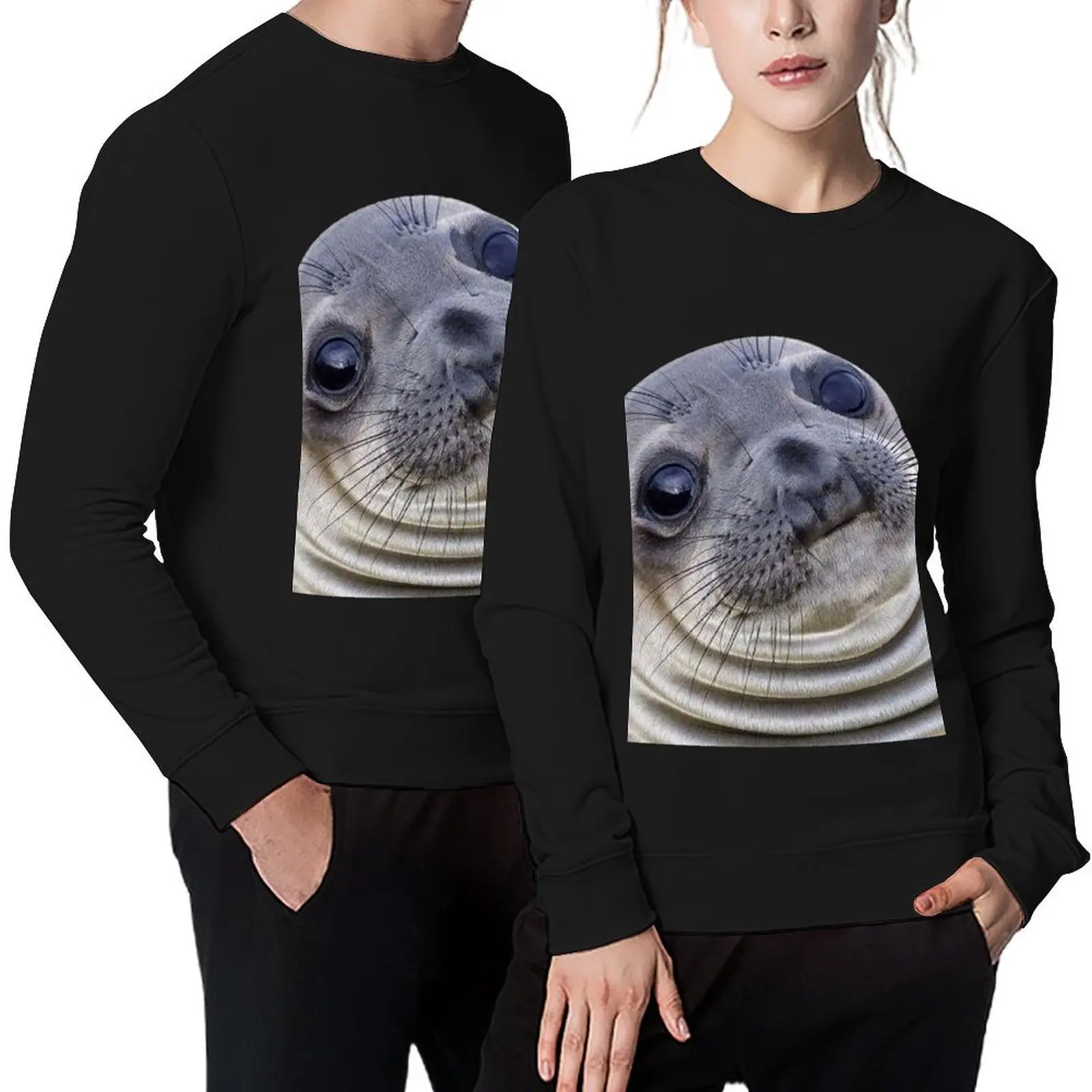 

The Awkward Seal Pullover autumn clothes clothes for men tracksuit men korean clothes aesthetic sweatshirts