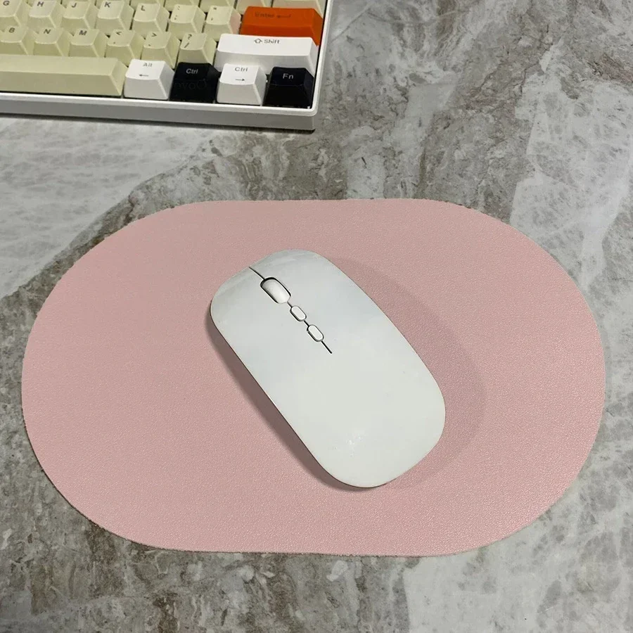 Oval Mini Mouse Pad with Non-Slip Rubber Base, Waterproof Compact Mouse Mat for Laptop Computer Wireless Mouse Keyboard Tray