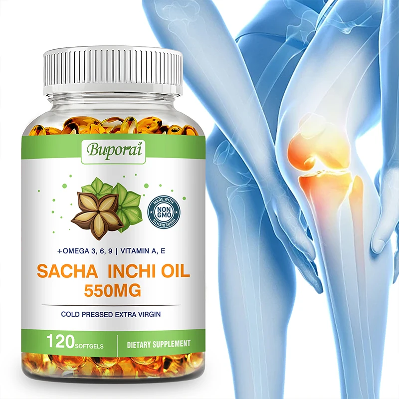 

Organic Sacha Inchi Oil Capsules ,Omega 3, 6 and 9 Essential Fatty Acids Amino Acid For Boost Brain, Heart, Skin ,Nail