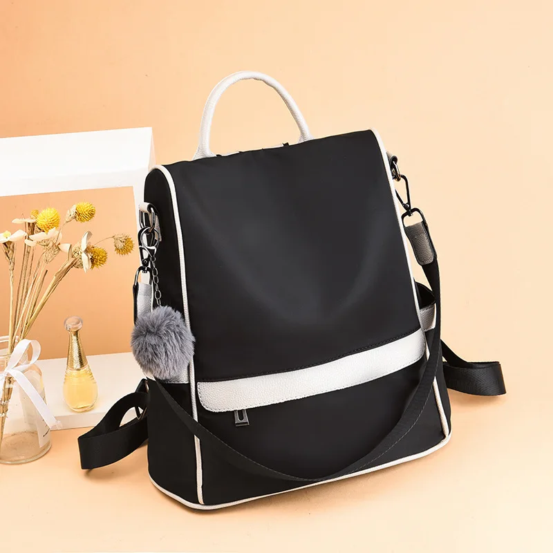 16 inch (40cm) women's backpack, oxford cloth backpack, fashionable casual trend, large capacity travel bag, school bag