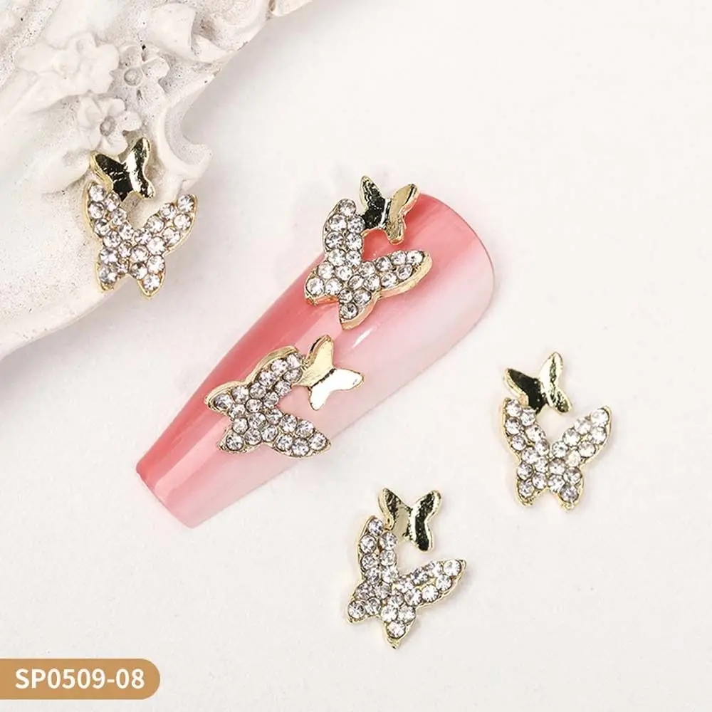 10 stks/set Nagelaccessoires Vlinder Nageldecoraties Kristal Nagelbedels DIY Nagelornamenten Ster Nagelsteentjes Legering