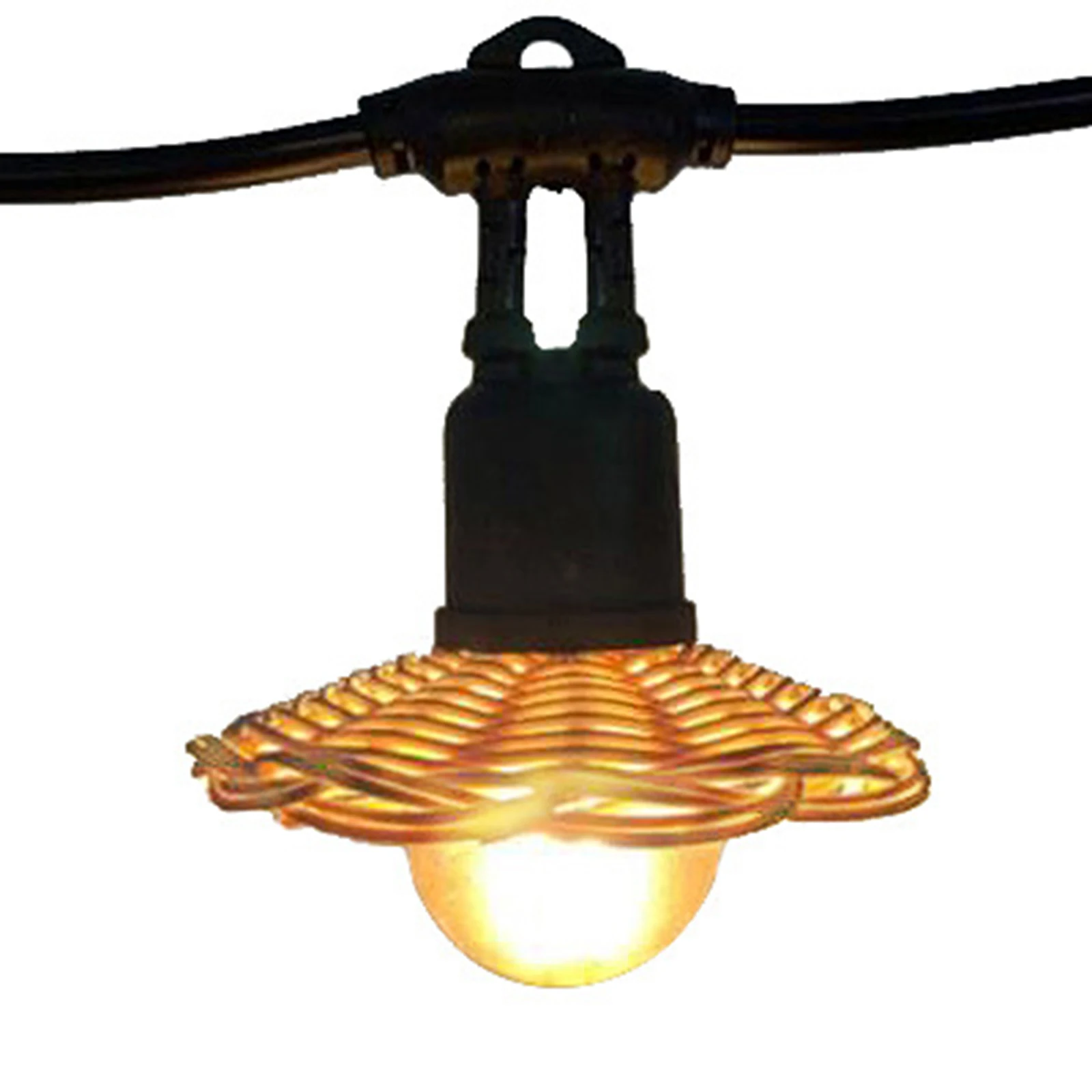 Rattanowy tkany abażur do lampy sufitowej wisząca lampa wisząca pokrywa lampy w stylu vintage abażur do kuchni jadalnia kawiarnia na zewnątrz