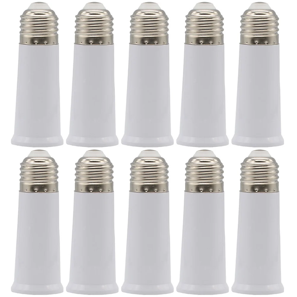 10Pcs E27 Light Bulb Extension Socket 95Mm Socket Extender for Ceiling Fixture Strong Build Fashionable Finish Home Use