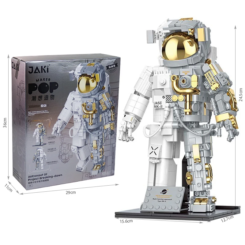 Technical Creative Space Aerospace Figures Model Building Block Spaceman MOC Assemble Space Astronaut Bricks Toys For Kids Gifts