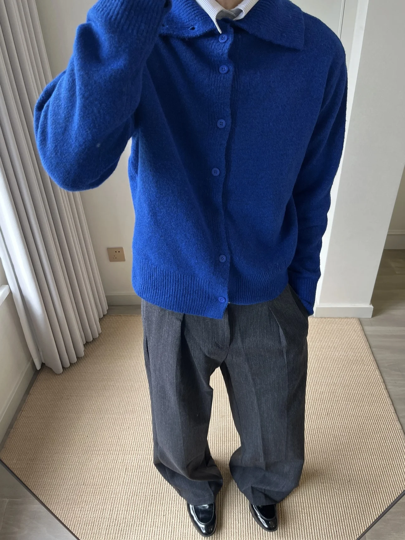 

American Retro Button High Collar Lazy Aosphere Knitted Open Cardigan Men's Autumn Winter Soft Casual Versatile Sweater