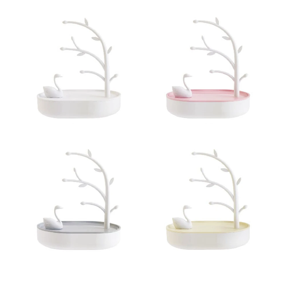 

Stylish Jewelry Rack Organizer Earring Holder Necklace Bracelet Storage Stand For Women Girls White Decorative