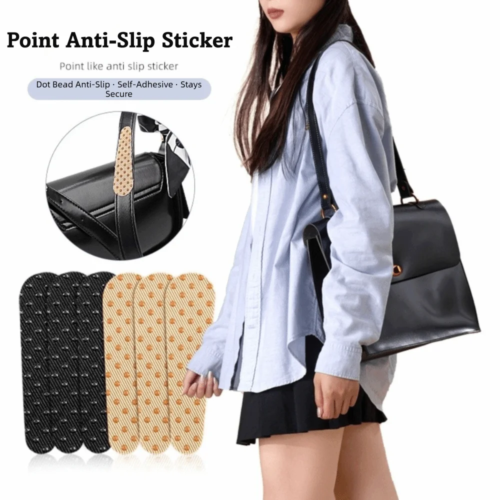 6PCS Dot Silicone Slip-Resistant Shoulder Bag Patches Anti-Slip Strips Reusable Non-Slip Pad Replacement Bag Strap Shoulder Bags
