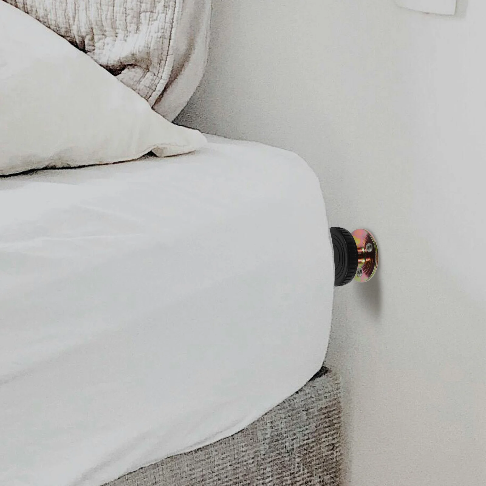 4 pezzi fissatore da comodino in metallo regolabile 47-64mm attuatore antiscivolo stabilizzatore da parete robusto strumento antiscivolo per la camera da letto di casa