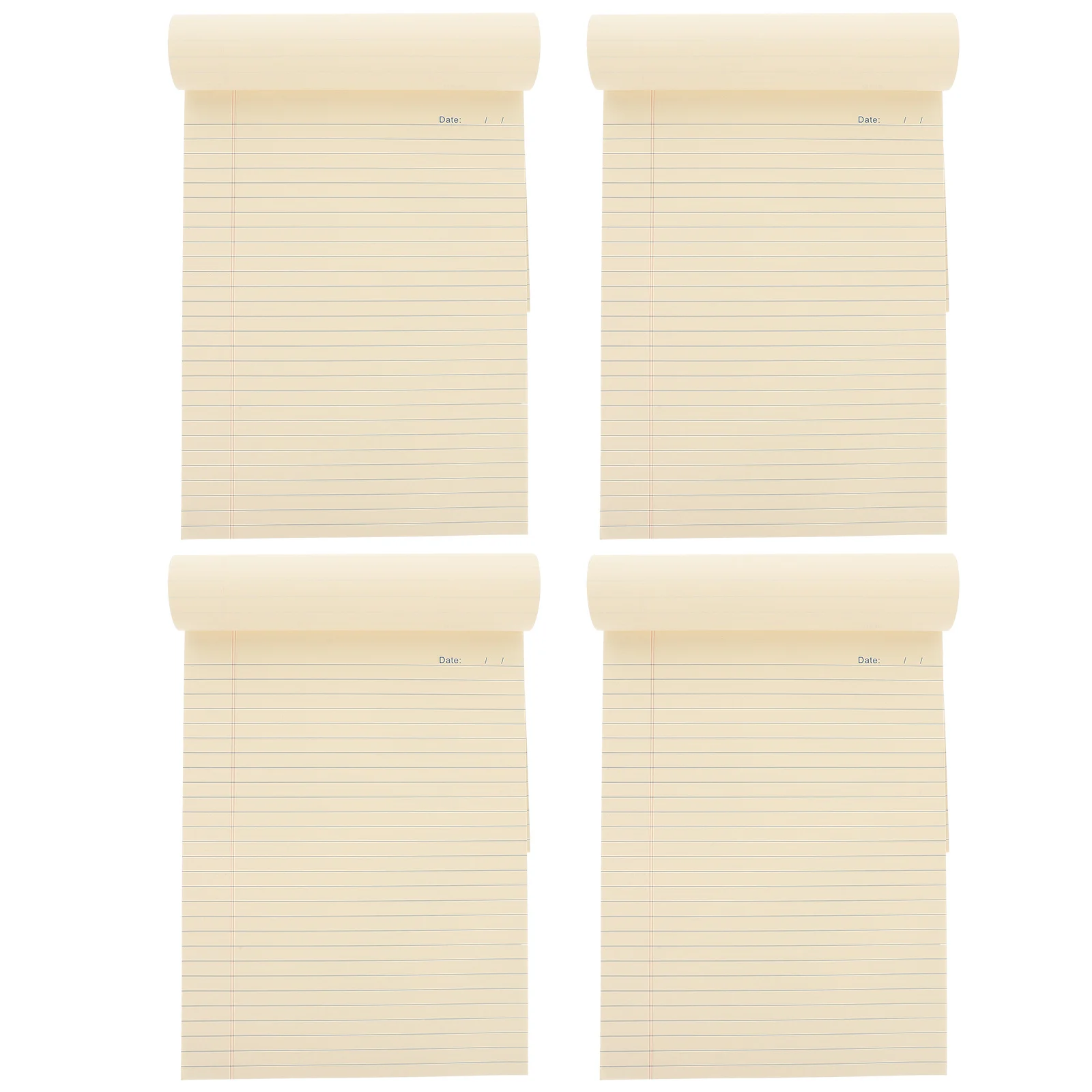 

4Pcs A4 Ruled Notepad Tear Thick Paper Portable Memo Pad Schedule Planner to Do List Notebook Notepad