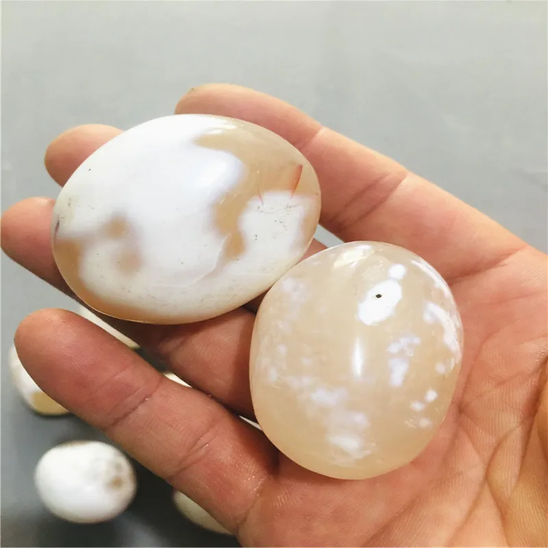 1000g Natural crystal white agate accompanies home decoration