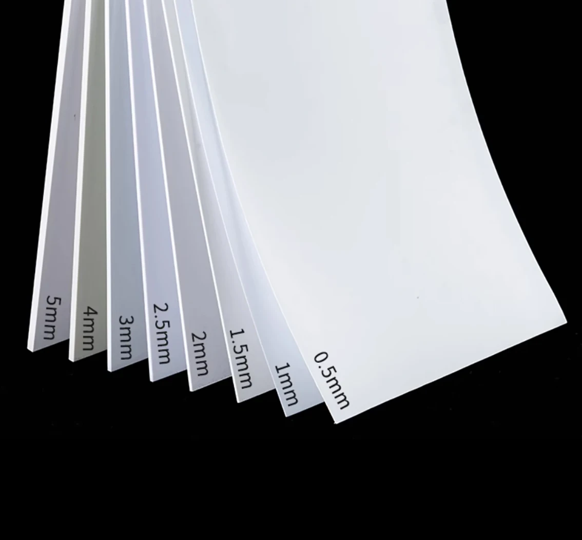 1-10Pc White ABS Plastic Board 100*200mm 200*300mm Model Sheet Material for DIY Model Part Accessories Thickness 0.5/1/1.5/2/3mm