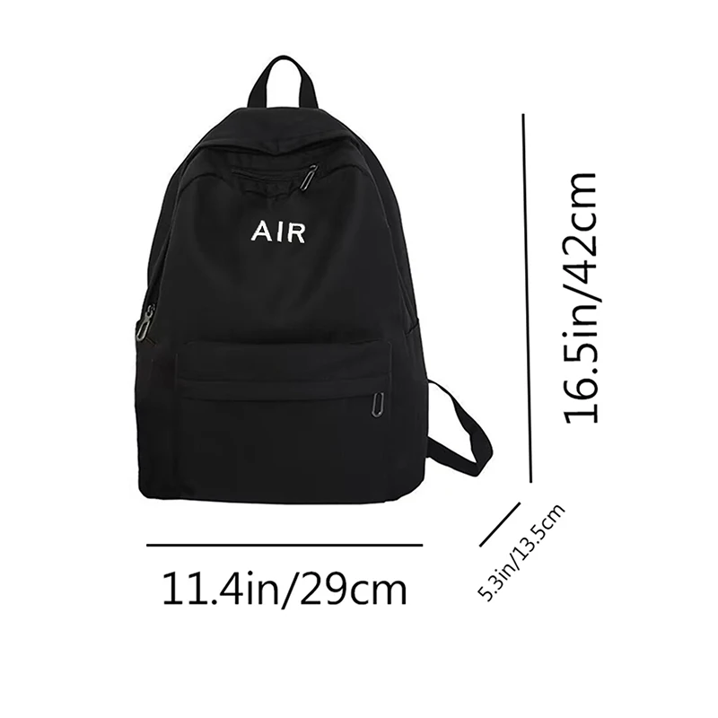 حقيبة ظهر ذات طراز محايد للرجال والنساء، مناسبة للسفر والاستخدام المدرسي. مع تصميم مطبوع عليه حروف.