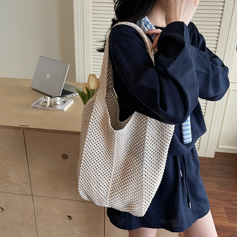 2025-primavera-verao-coreano-sle-preguicoso-tecelagem-grande-capaci-saco-de-praia-unico-ombro-sacola-oco-design-bolsa-casual