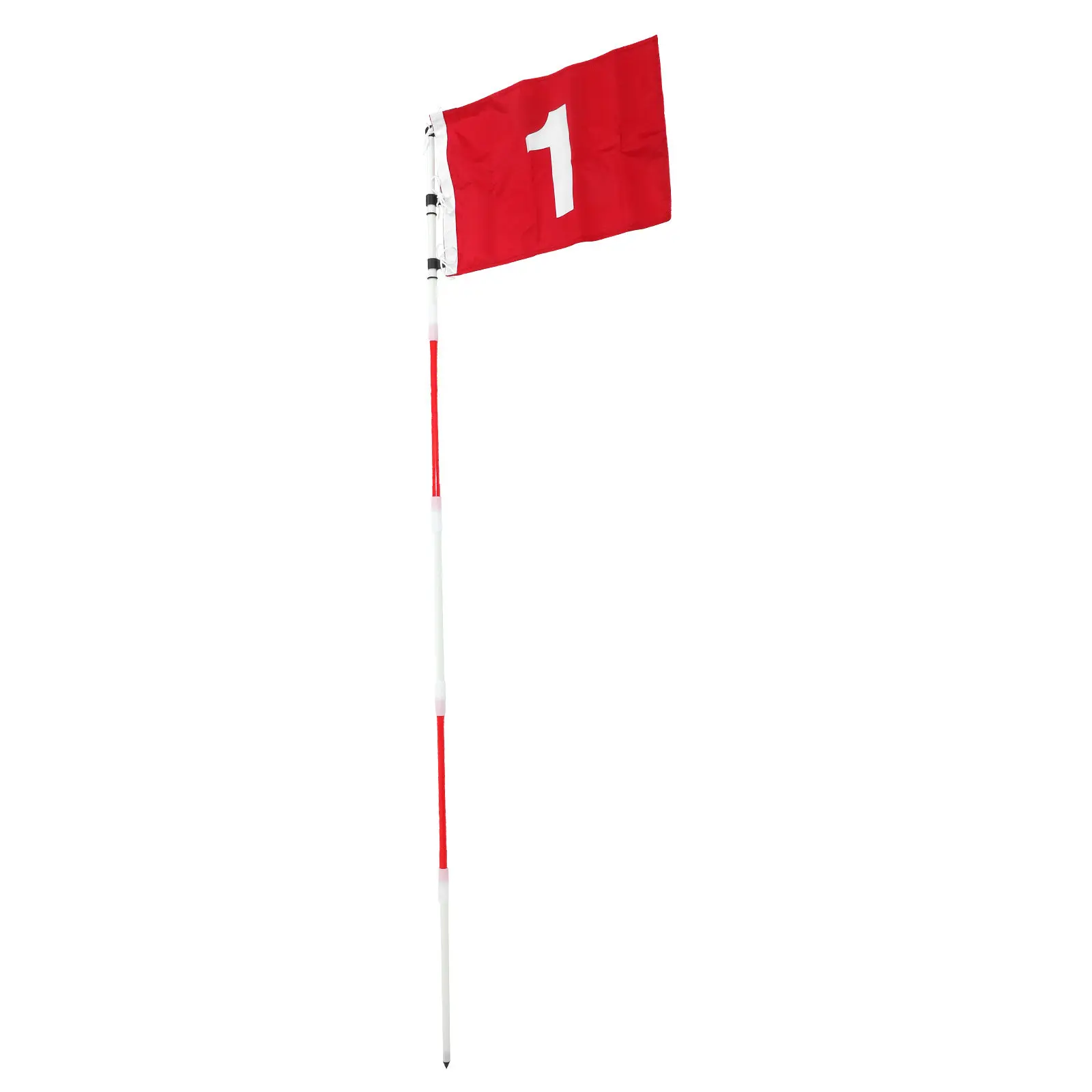 Heavy Duty Golf Flagpole Set – 3-Piece Compact Flag Pole with Weatherproof Flag & Plastic Hole Cup for Practice