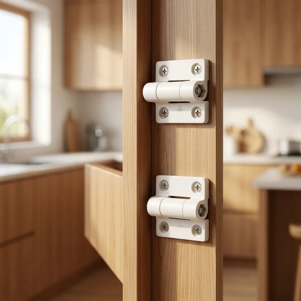 2PCS Nylon Adjustable Torque Hinge with Consistent Damping Performance and Wide-Range Stop Flexibility for Home Office Use