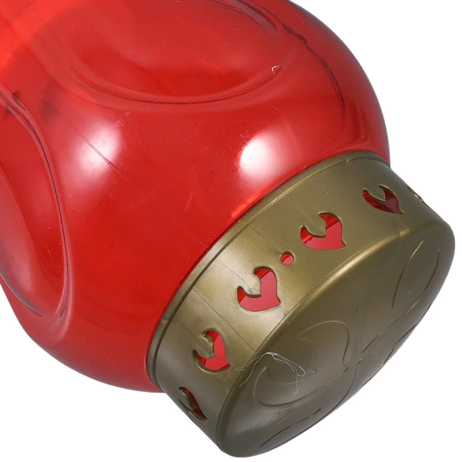 Rood elektronisch met kruis en Jezus motief voor buitenterras tuindecoratie bediend vlamloos votieflicht begraafplaats