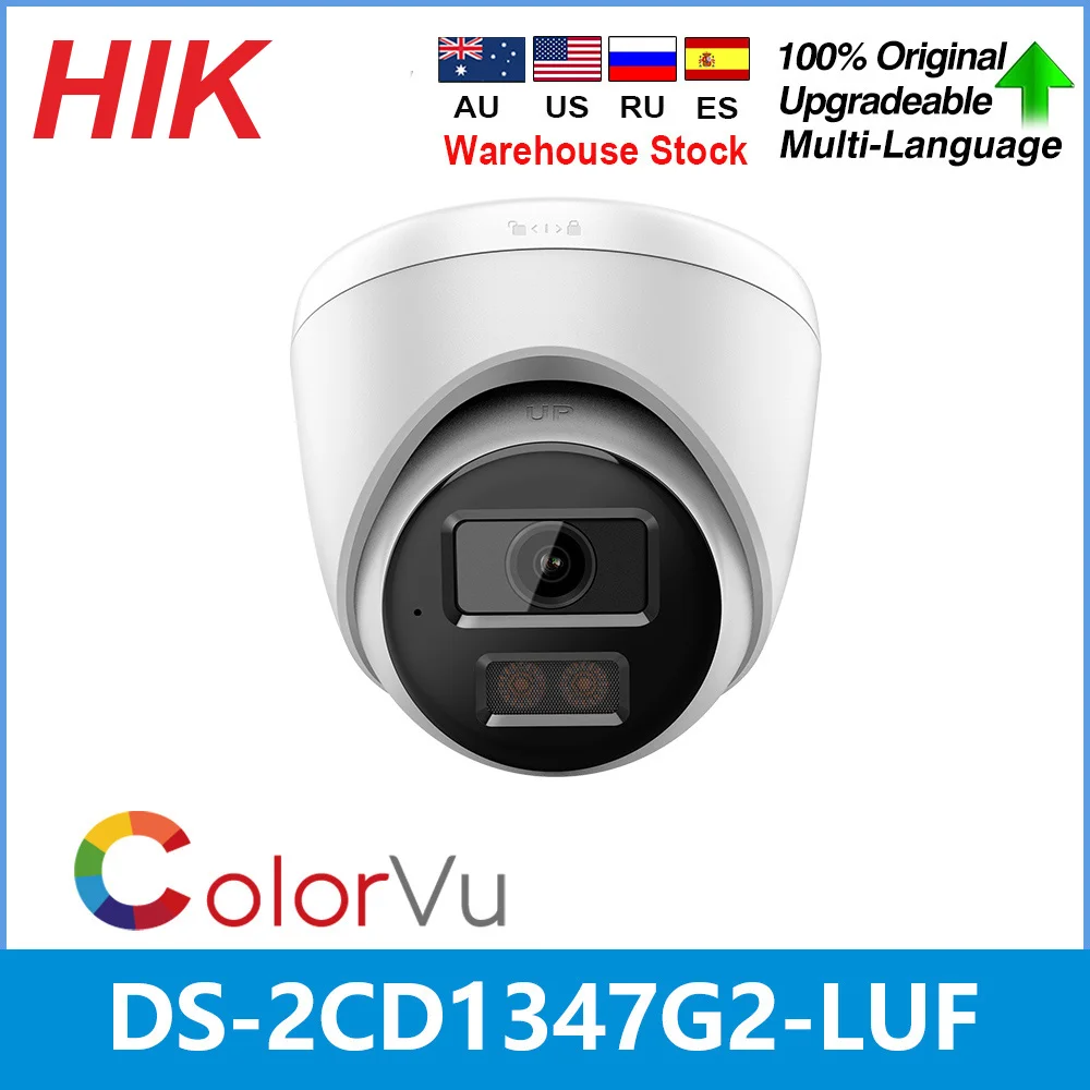 

Hikvision IP Camera 4MP ColorVu HD POE DS-2CD1347G2-L(UF) Acusense Built-in Microphone Colorful imaging Surveillance Camera