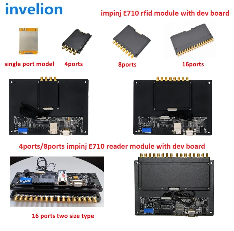 قارئ المنافذ وحدة RFID EPC Gen2 ، مليون هرتز ثابت UHF ، قارئ سلبي ، tcp-ip ، RJ45 ، إيثرنت ، RS232
