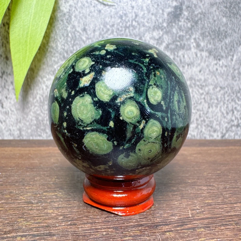 Malachite Sphere Natural Crystal Home Decor Room Decor Lucky Quartz Stone with Stand Reiki Healing Energy Love Gift