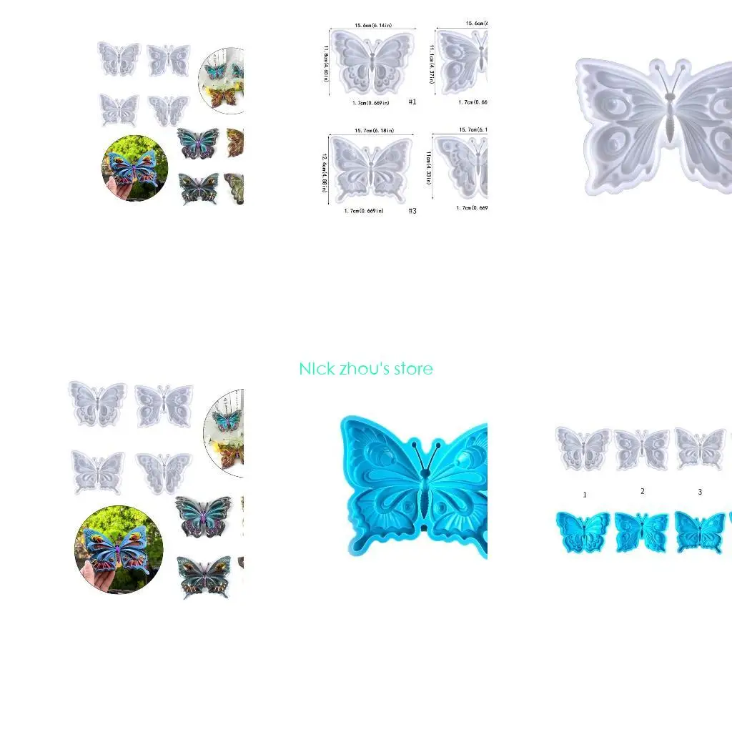 

E15E Butterfly Shaped Epoxy Resin Mold DIY Decoration Mold Table Ornament Making Tool