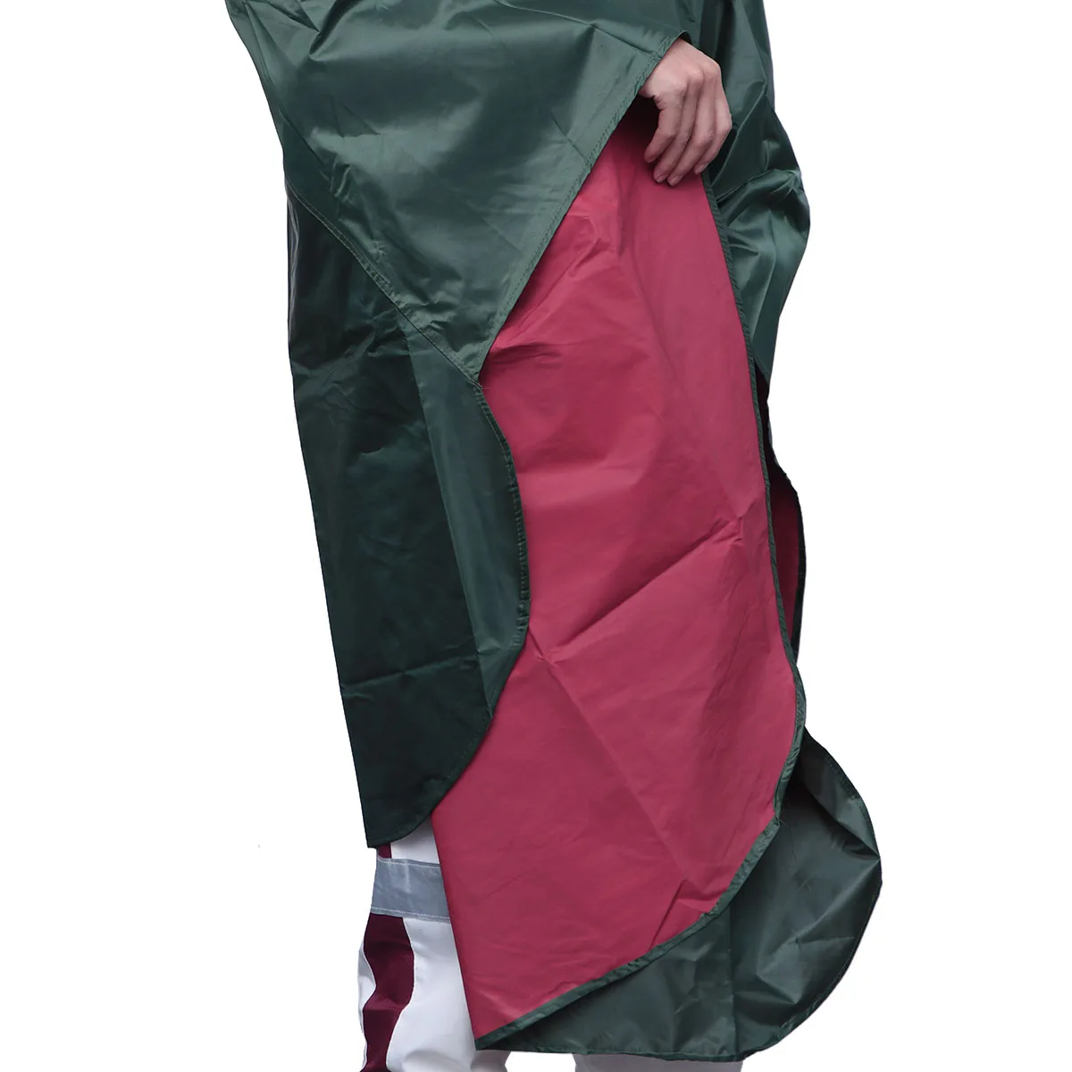 

Unisex Waterproof Raincoat With Reinforced Snap Fastener Windproof Large Hat Brim For Biking Camping Outdoor Transparent