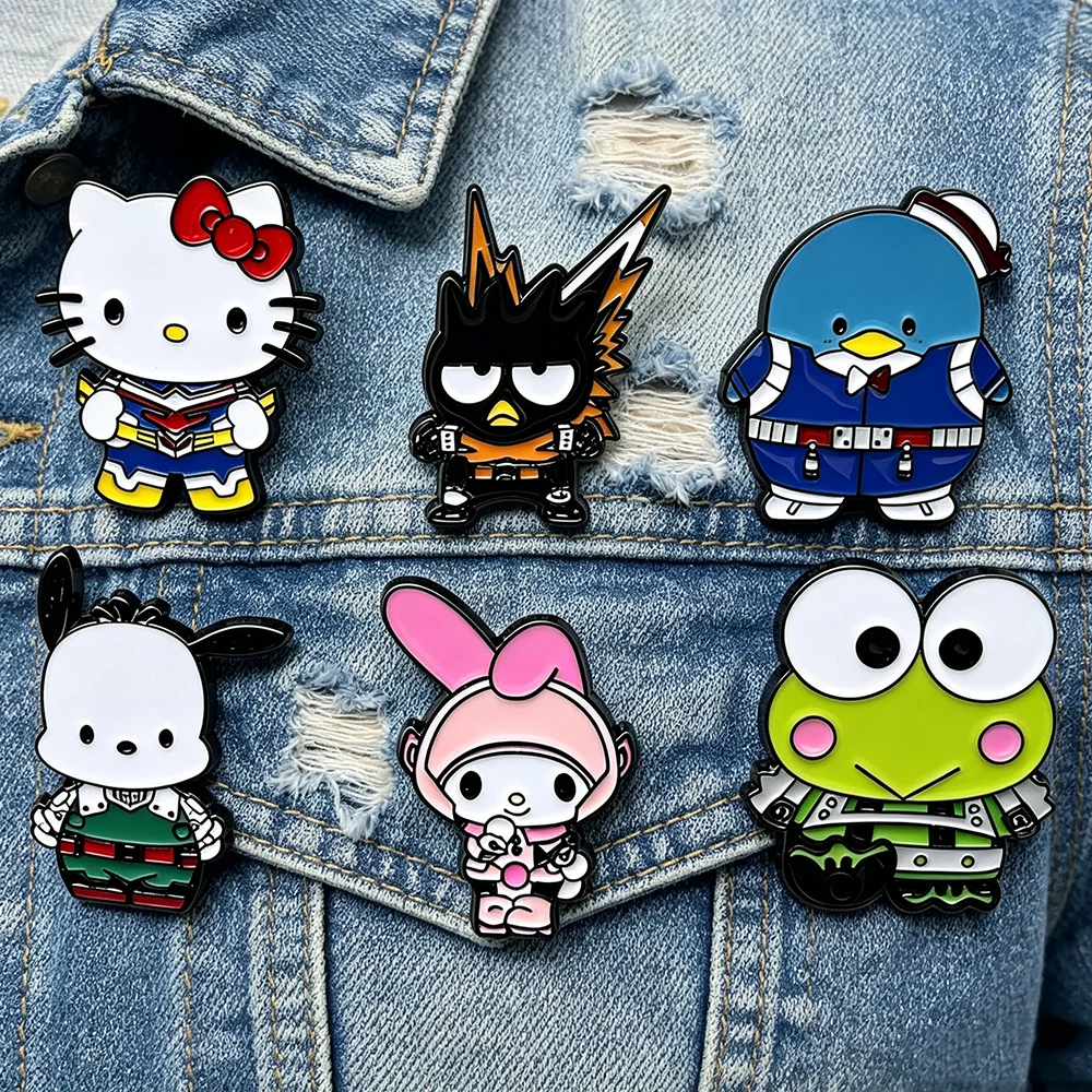 Mens Fashion Blog - 6pcs Kawaii Cartoon Cat Frog Enamel