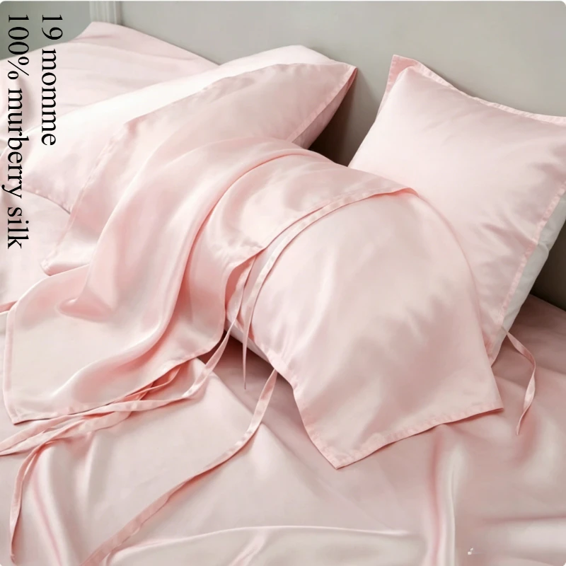 

Silk Pillowcase 19 Momme - 100% Mulberry Silk Pillow Cover for Acne Prevention & Hair Care - Soft Natural Sleeping Case 52*74cm