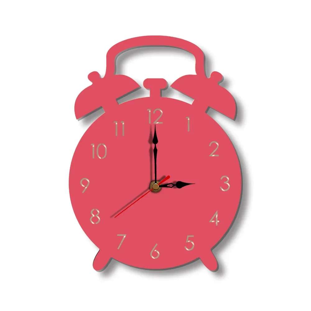 Wall Clock Cartoon Acrylic Modern Design Alarm Clock Silent Moverment Living Room Decoration Horloge