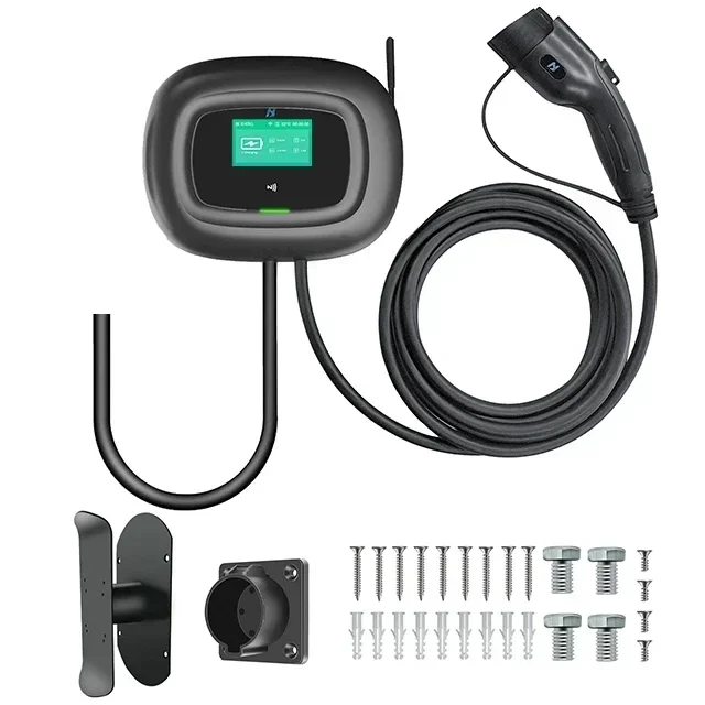 2025 Hot Sell  7Kw 11kw 16A 32A 32 Amp Type 2 1 level2 Home Electric Car Charger Ev Charging Station