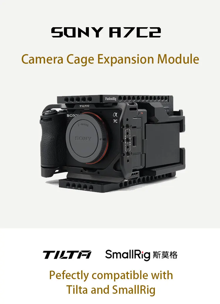 Description Picture 2 of itemFusionRig For Sony A7C2 Camera Cage Expansion Module cineback