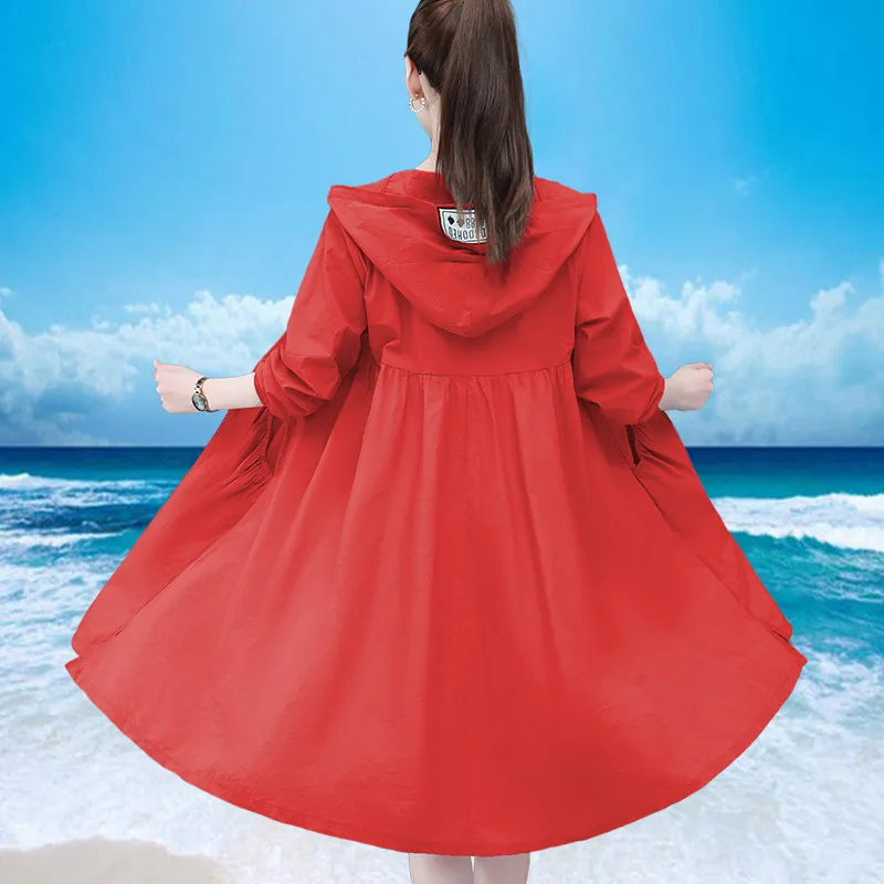 ครีมกันแดดบางเสื้อผ้าผู้หญิงเสื้อแจ็คเก็ตยาว 2025 ฤดูร้อนใหม่ป้องกันรังสียูวีเกาหลีอเนกประสงค์ครีมกันแดดเสื้อแจ็คเก็ตหญิง Windbreakers