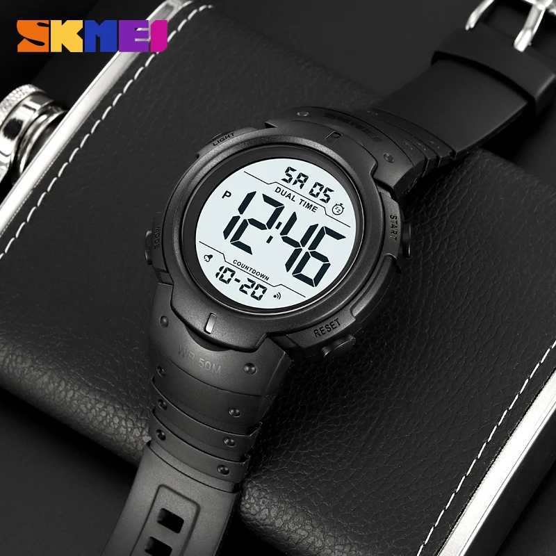 

SKMEI мужские светящиеся военные спортивные часы цифровые часы с большим циферблатом водонепроницаемые часы армейские электронные наручные часы Orologi Digitali