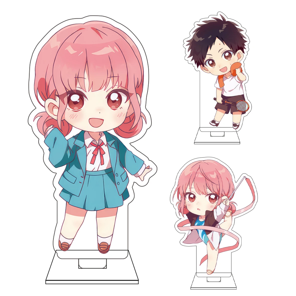 10CM Anime ‌ Blue Box Cosplay Niedliche Acryl-Figur Ständerplatte Kano Chinatsu Ogishi Taiki Ornamente Geschenke